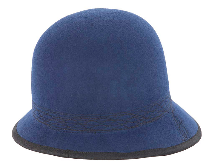 Navy ladies winter bucket hat by Cupids Millinery - Hats From OZ