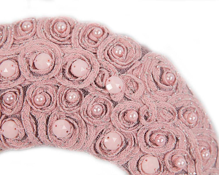 Exclusive dusty pink headband by Cupids Millinery - Hats From OZ