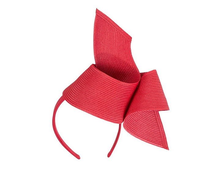 Modern red fascinator by Max Alexander - Hats From OZ