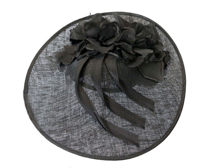 Large black plate racing fascinator by Fillies Collection - Hats From OZ