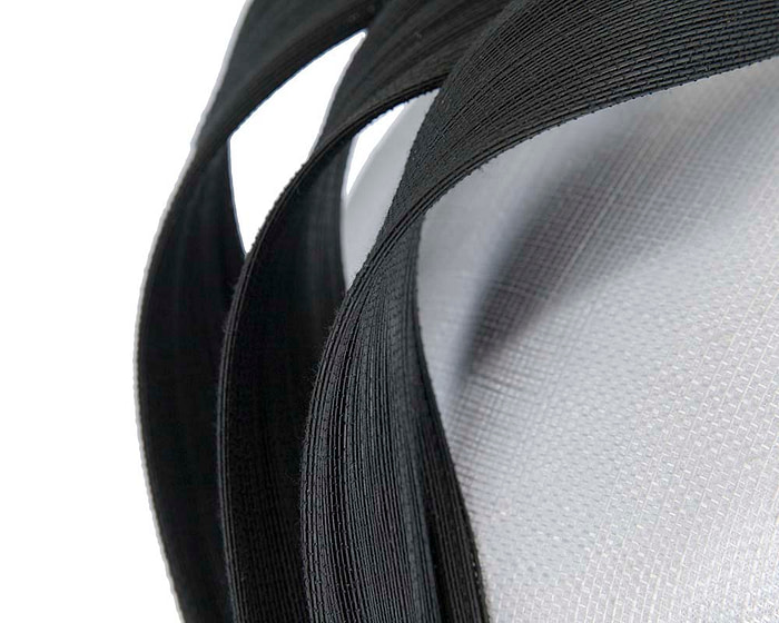 Bespoke white & black pillbox fascinator by Fillies Collection - Hats From OZ