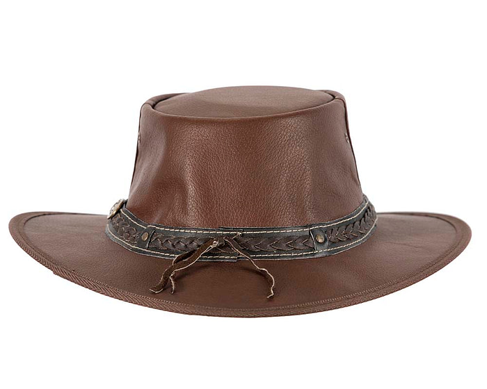 Australian Kangaroo Leather Crushable Outback Jacaru Hat - Hats From OZ