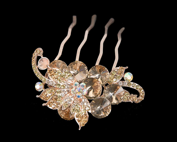 Bridal antique gold hair comb headpiece buy online in Australia BR06 - Hats From OZ