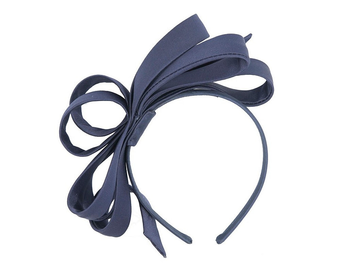 Navy bow racing fascinator by Max Alexander - Hats From OZ