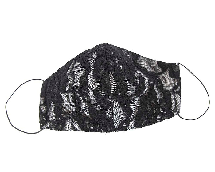 Comfortable re-usable face mask with black lace - Hats From OZ