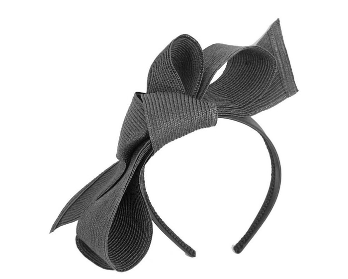 Large black bow racing fascinator by Max Alexander - Hats From OZ