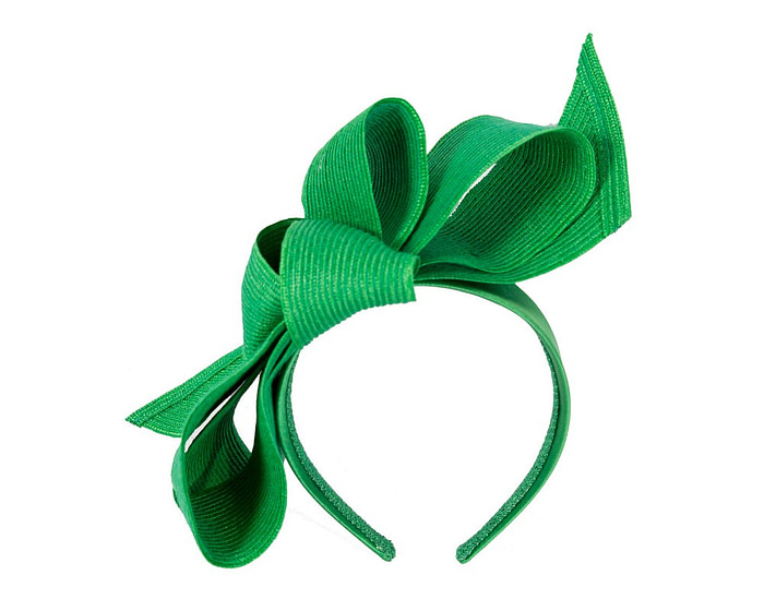 Large green bow racing fascinator by Max Alexander - Hats From OZ
