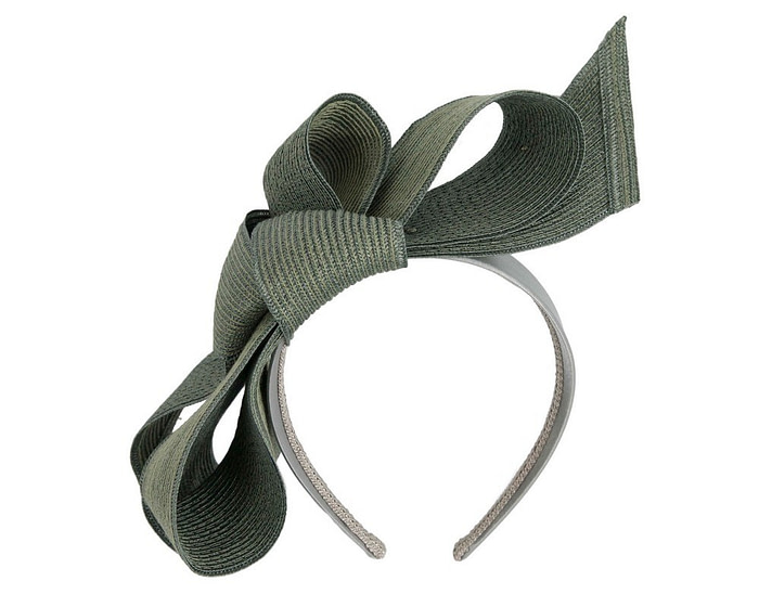 Large olive bow racing fascinator by Max Alexander - Hats From OZ