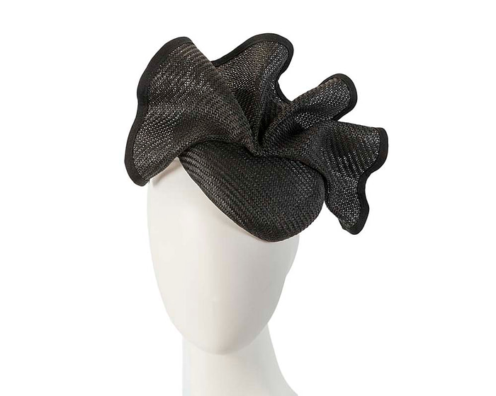 Made in Australia black pillbox racing fascinator by Fillies Collection S165B - Hats From OZ