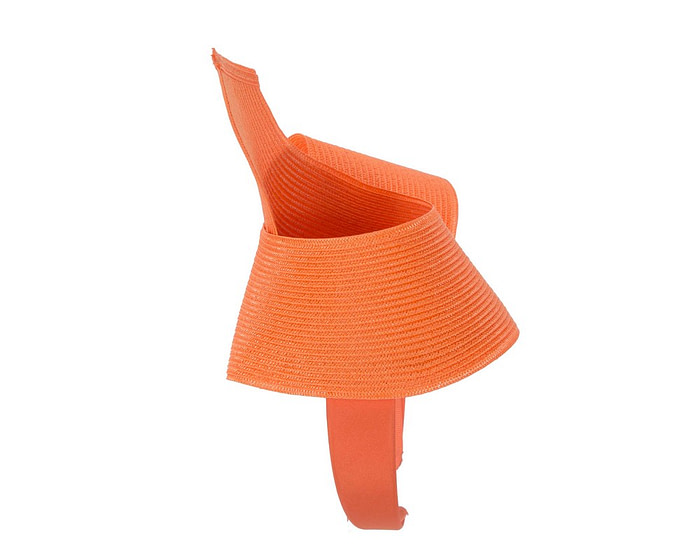 Modern orange fascinator by Max Alexander - Hats From OZ