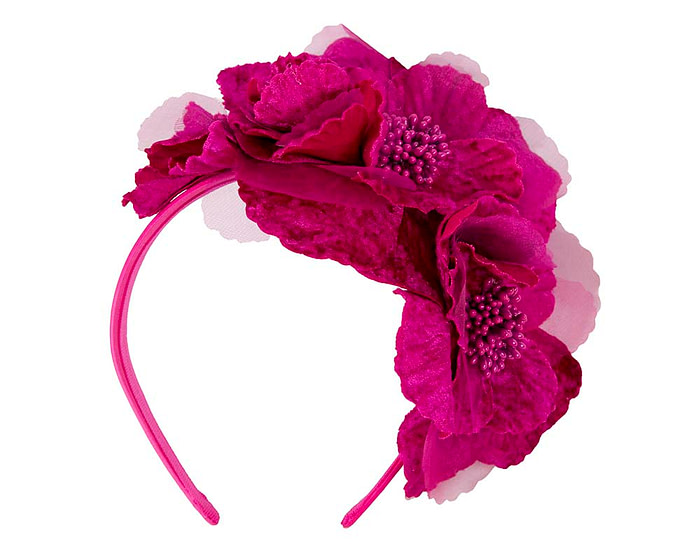 Fuchsia Flower Fascinator Headband - Hats From OZ