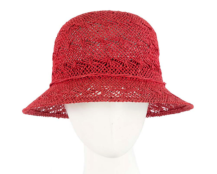 Crocheted red cloche hat - Hats From OZ