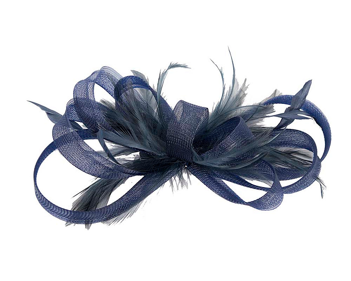 Custom made navy fascinator by Cupids Millinery - Hats From OZ
