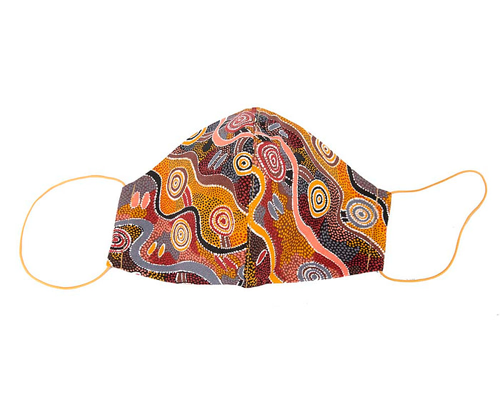 Comfortable re-usable cotton face mask with aboriginal art print - Hats From OZ