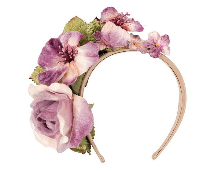 Lilac flower headband fascinator by Max Alexander - Hats From OZ