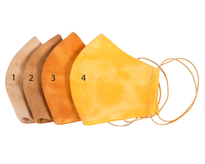 Comfortable re-usable cotton face mask with shades of yellow - Hats From OZ