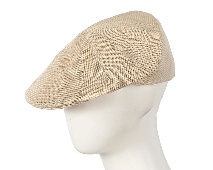 Beige knitted beak flat cap - Hats From OZ