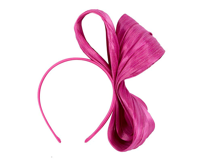 Exclusive fuchsia silk abaca bow by Fillies Collection - Hats From OZ