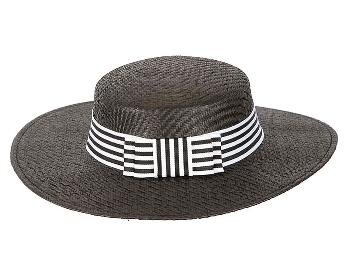 Black and White boater hat by Max Alexander - Hats From OZ