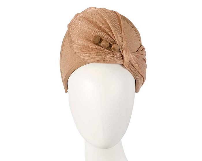 Beige crown winter fascinator by Fillies Collection - Hats From OZ