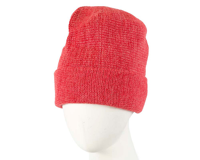 European made woven coral beanie - Hats From OZ