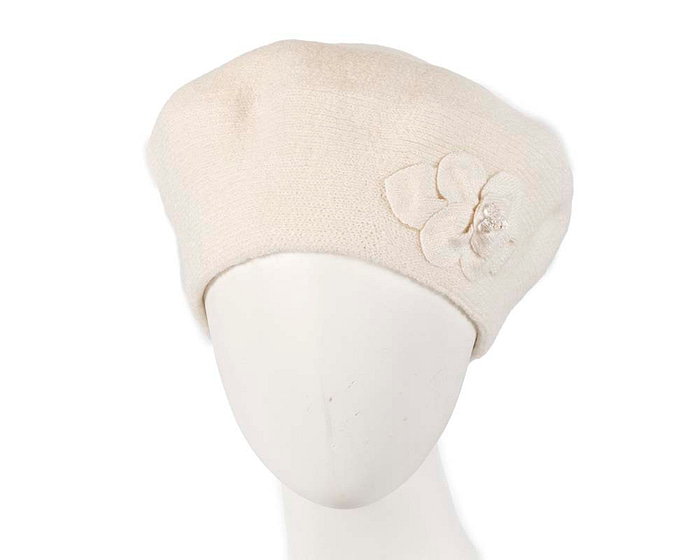 European made woven cream beret - Hats From OZ