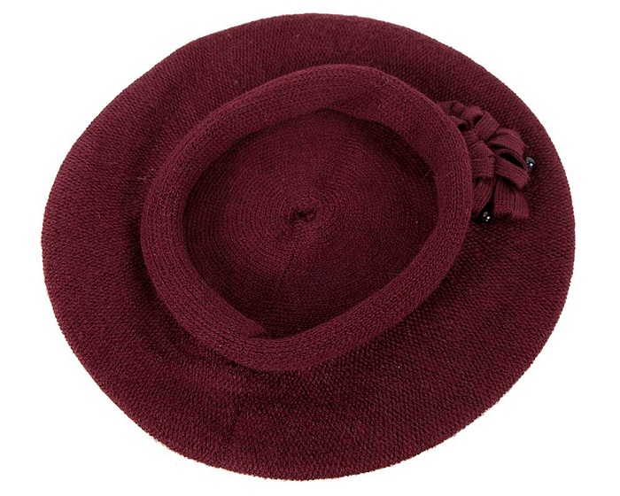 Woolen woven plum beret by Max Alexander - Hats From OZ