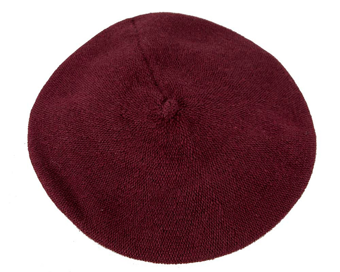 Woolen woven plum beret by Max Alexander - Hats From OZ