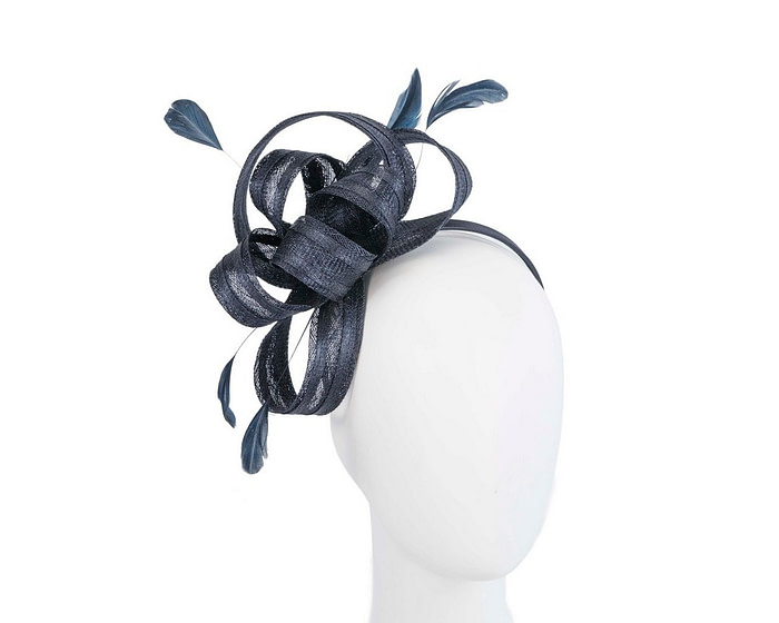 Navy loops racing fascinator by Max Alexander - Hats From OZ
