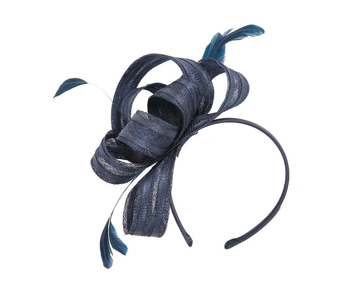 Navy loops racing fascinator by Max Alexander - Hats From OZ
