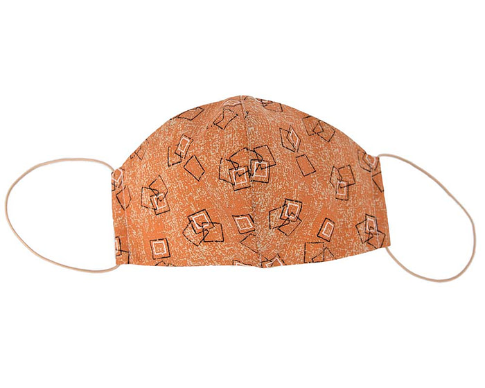 Comfortable re-usable orange cotton face mask - Hats From OZ