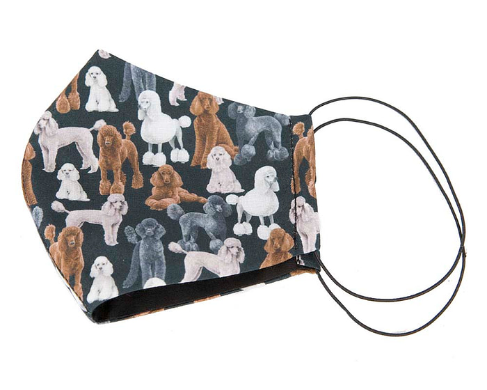 Comfortable re-usable cotton face mask with poodles - Hats From OZ