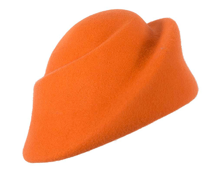 Unique orange ladies winter felt fashion hat - Hats From OZ