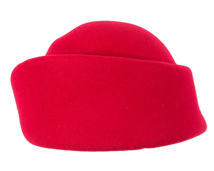 Unique red ladies winter felt fashion hat - Hats From OZ