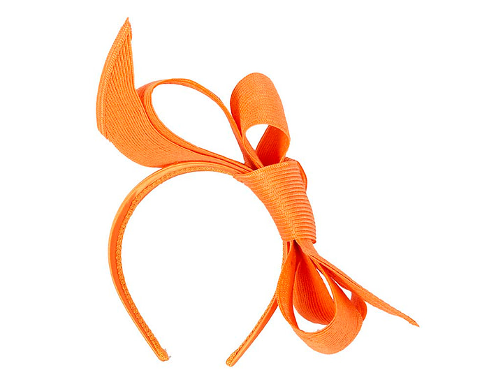 Large orange bow racing fascinator by Max Alexander - Hats From OZ