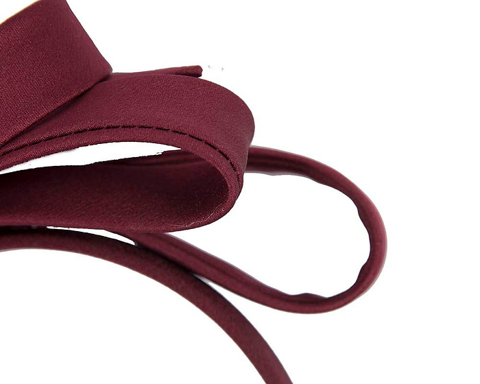 Burgundy wine bow racing fascinator by Max Alexander - Hats From OZ