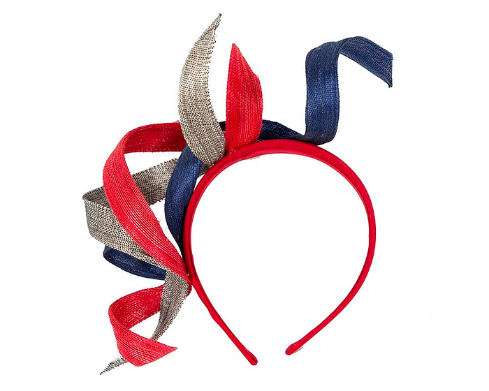 Red blue and silver exclusive fascinator - Hats From OZ
