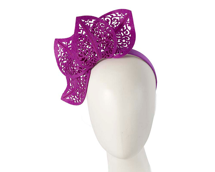 Modern purple racing fascinator by Max Alexander - Hats From OZ