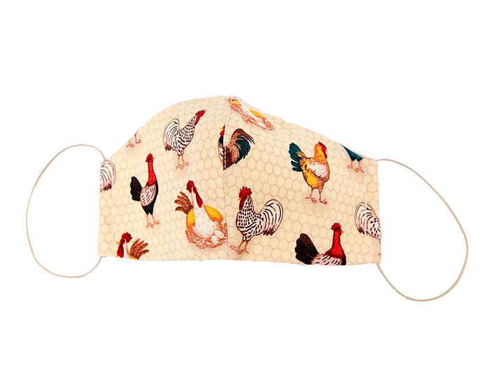 KIDS SIZE re-usable cotton face mask Chickens - Hats From OZ
