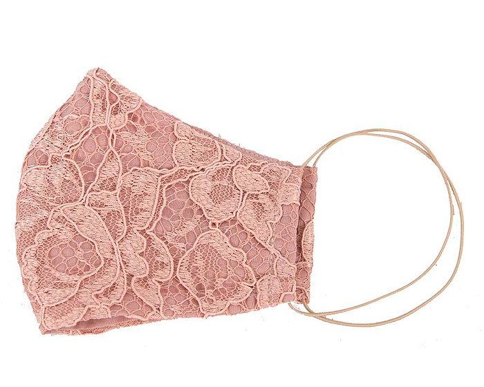 Comfortable re-usable cotton face mask Pink Lace - Hats From OZ