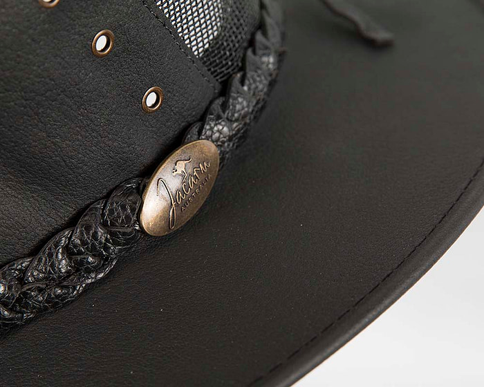 Black Australian Kаngаrоо Leather Cooler Jacaru Hat - Hats From OZ
