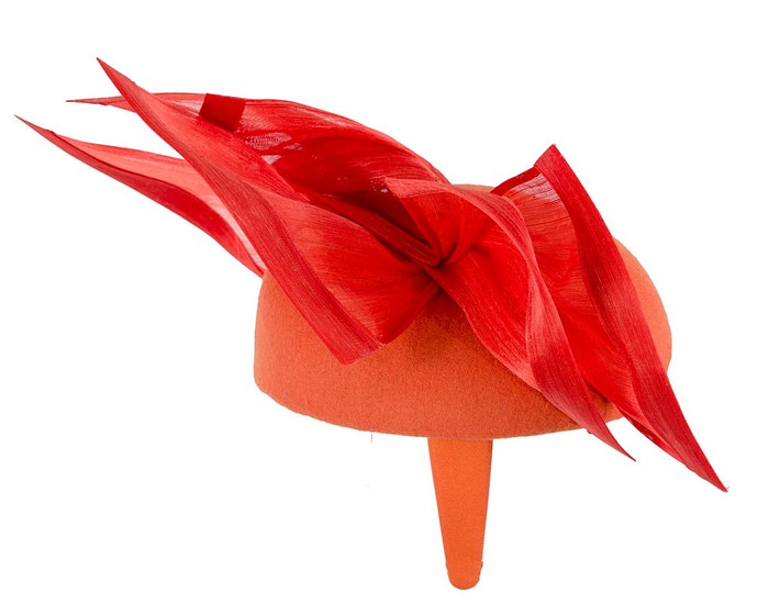 Bespoke orange winter racing fascinator by Fillies Collection - Hats From OZ
