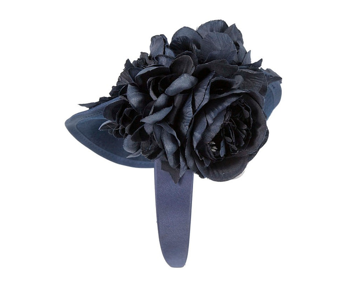 Navy flower fascinator by Fillies Collection - Hats From OZ
