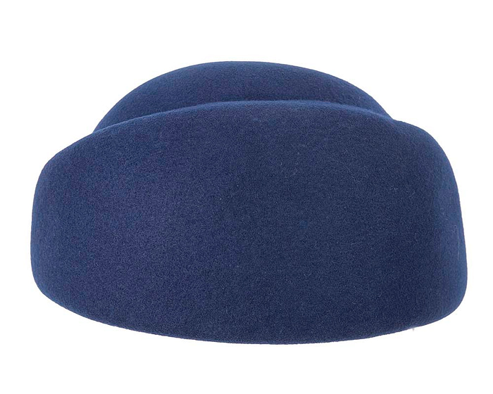 Designers navy felt ladies winter hat - Hats From OZ
