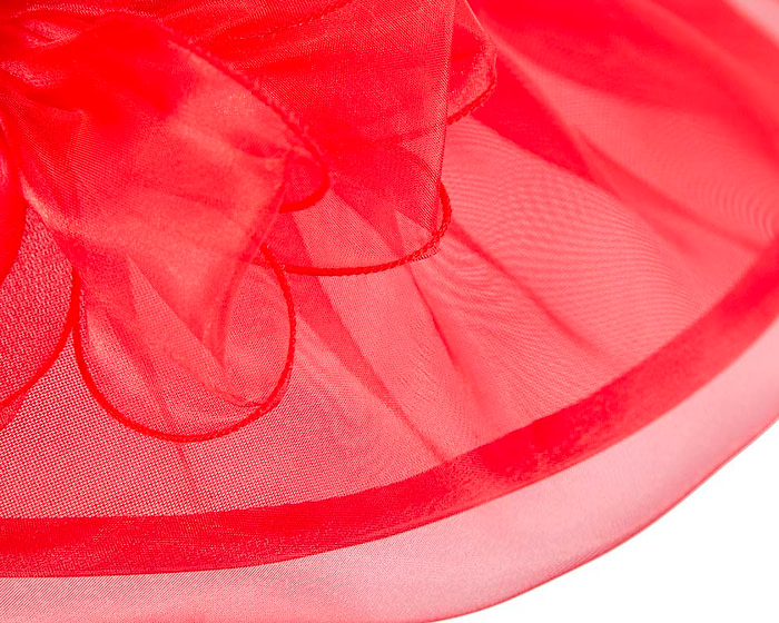 Large Red Organza Racing Hat - Hats From OZ