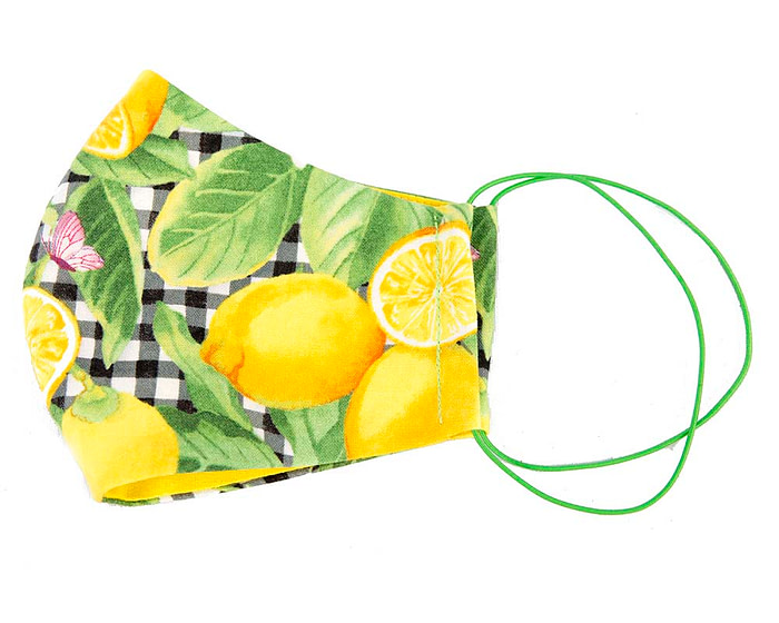Comfortable re-usable cotton face mask lemons - Hats From OZ