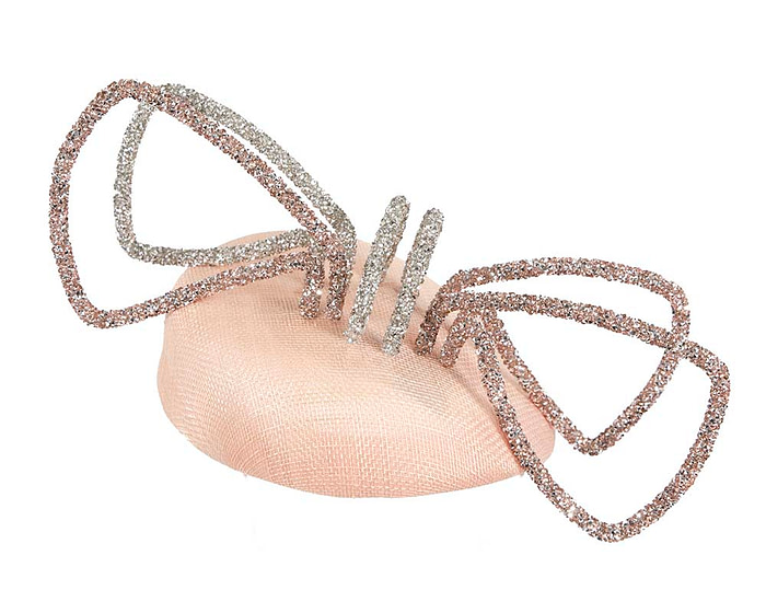 Peach designers racing fascinator by Fillies Collection - Hats From OZ