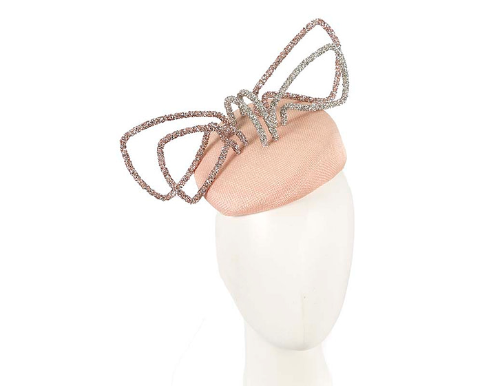 Peach designers racing fascinator by Fillies Collection - Hats From OZ