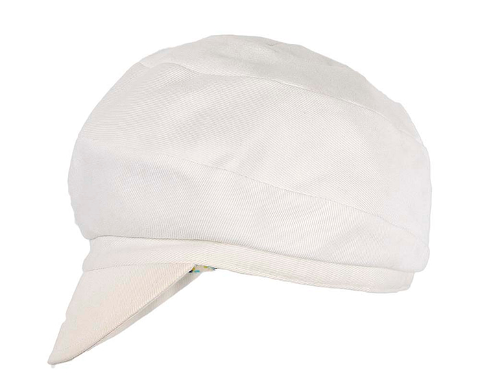 Ladies summer white newsboy cap by Betmar New York - Hats From OZ