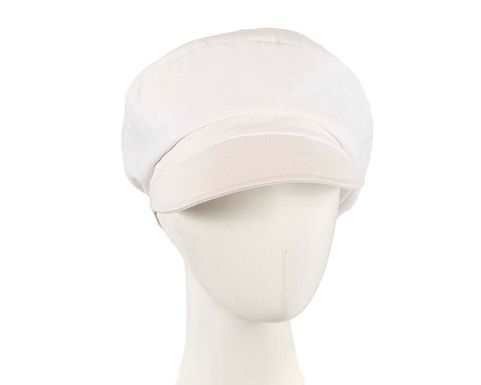 Ladies summer white newsboy cap by Betmar New York - Hats From OZ